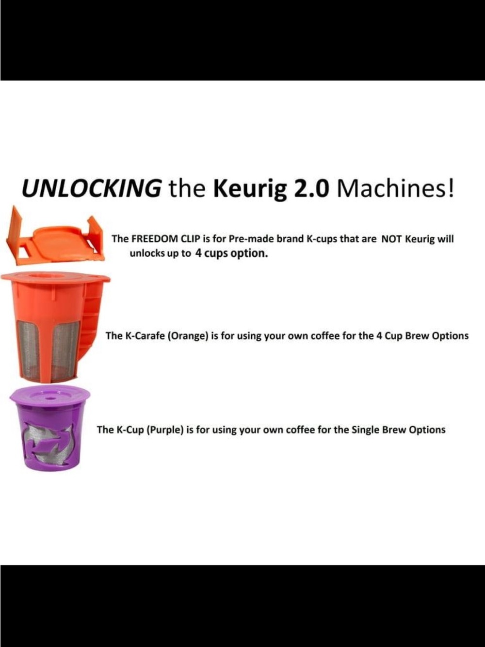 Reusable K-Carafe (Orange) & K-Cup (Purple) Brewing Set